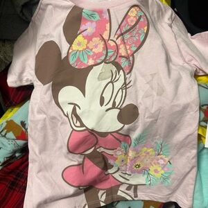 Disney Minnie Mouse Pink Floral Tee